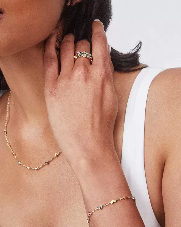 Haven Heart Gold Chain Bracelet In Multi Mix^Kendra Scott Clearance