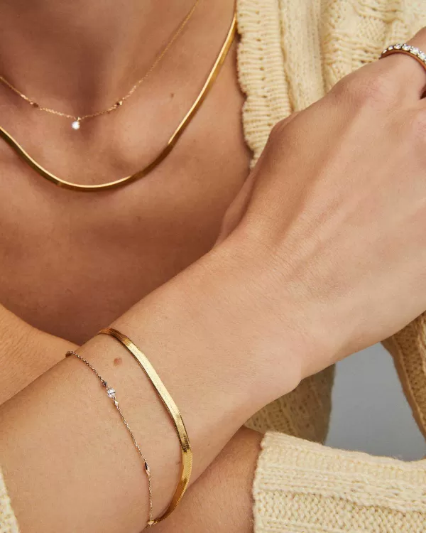 Herringbone Chain Bracelet In 18K Yellow Gold Vermeil^Kendra Scott Outlet