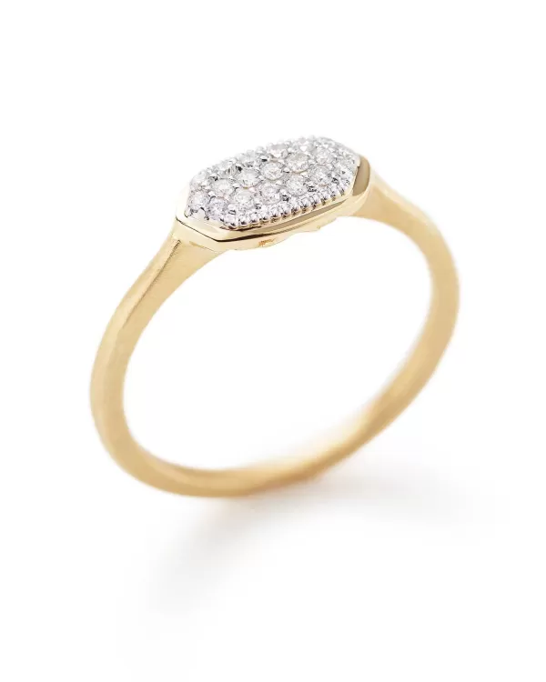 Isa Ring In Pave Diamond And 14K Yellow Gold^Kendra Scott Shop