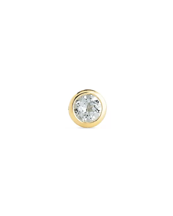 Iva 18K Yellow Gold Vermeil Single Stud Earring In White Topaz^Kendra Scott Sale