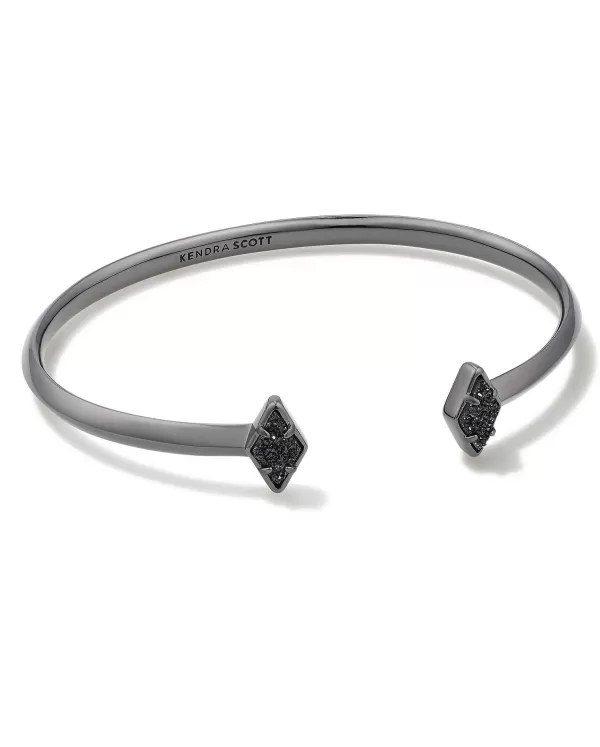 Kinsley Gunmetal Cuff Bracelet In Black Drusy^Kendra Scott Sale