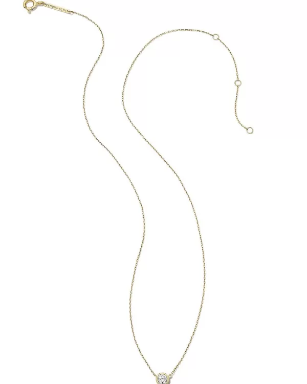 Lab Grown White Diamond Audrey Pendant Necklace In 14K Yellow Gold^Kendra Scott Cheap