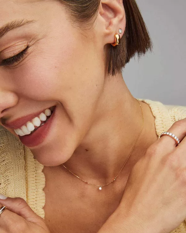 Lab Grown White Diamond Audrey Stud Earrings In 14K Yellow Gold^Kendra Scott Outlet
