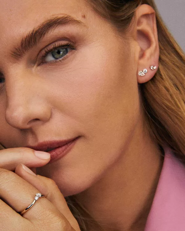 Lab Grown White Diamond Toi Et Moi Band Ring In 14K Yellow Gold^Kendra Scott Outlet