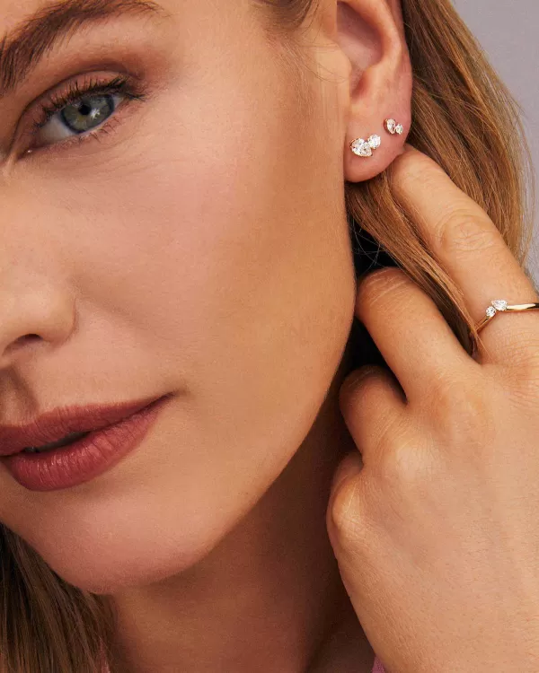 Lab Grown White Diamond Toi Et Moi Band Ring In 14K Yellow Gold^Kendra Scott Outlet