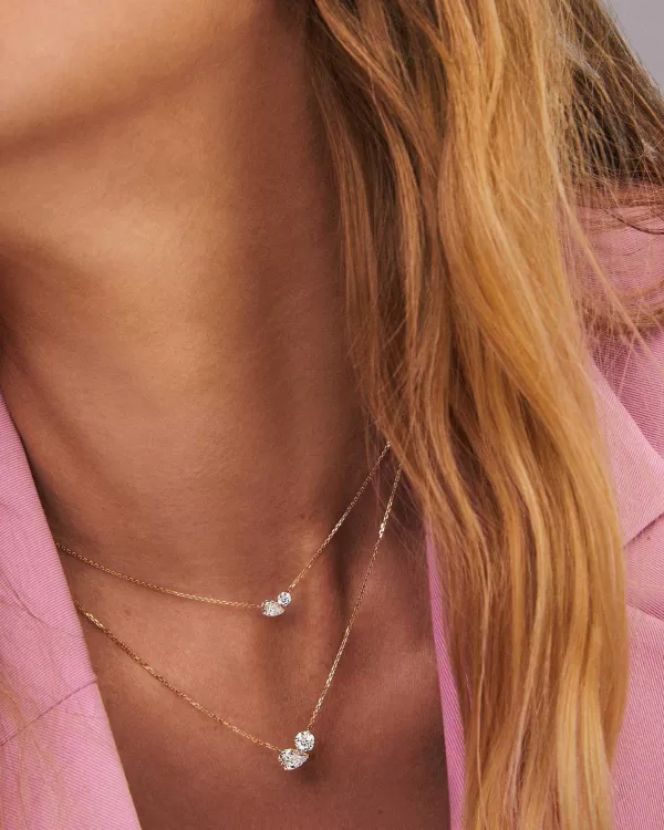 Lab Grown White Diamond Toi Et Moi Small Pendant Necklace In 14K Yellow Gold^Kendra Scott Best