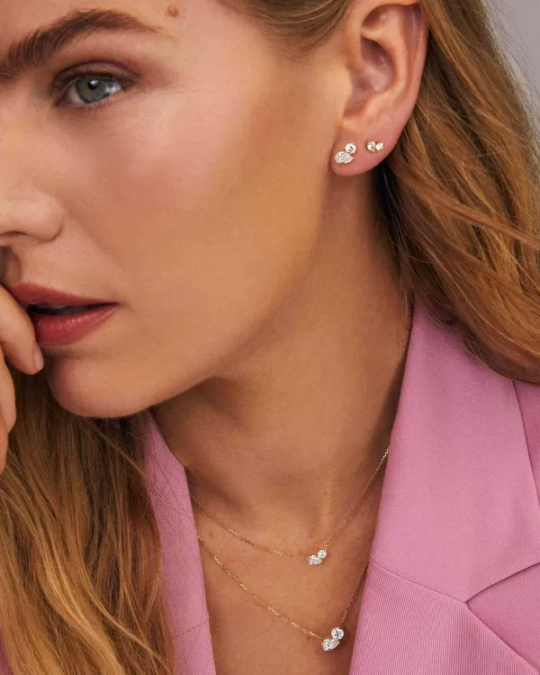 Lab Grown White Diamond Toi Et Moi Small Pendant Necklace In 14K Yellow Gold^Kendra Scott Best