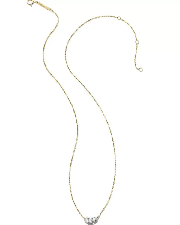 Lab Grown White Diamond Toi Et Moi Small Pendant Necklace In 14K Yellow Gold^Kendra Scott Best