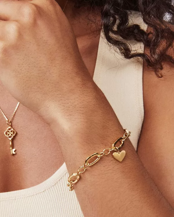 Link & Chain Charm Bracelet In 18K Gold Vermeil^Kendra Scott Online