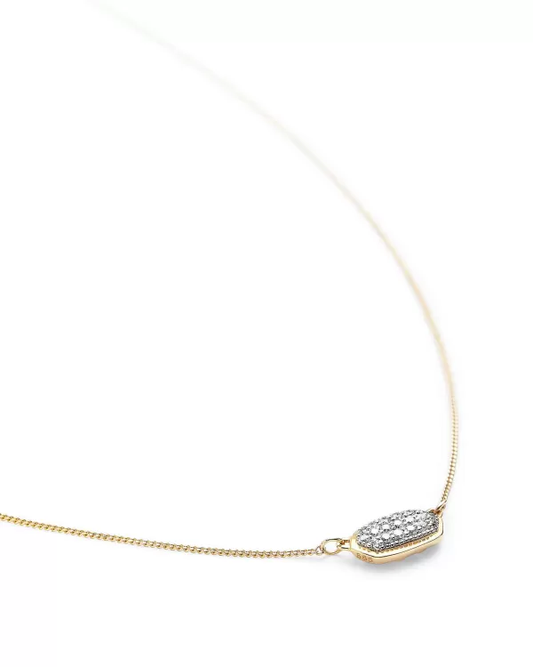Lisa Pendant Necklace In Pave Diamond And 14K Yellow Gold^Kendra Scott Fashion