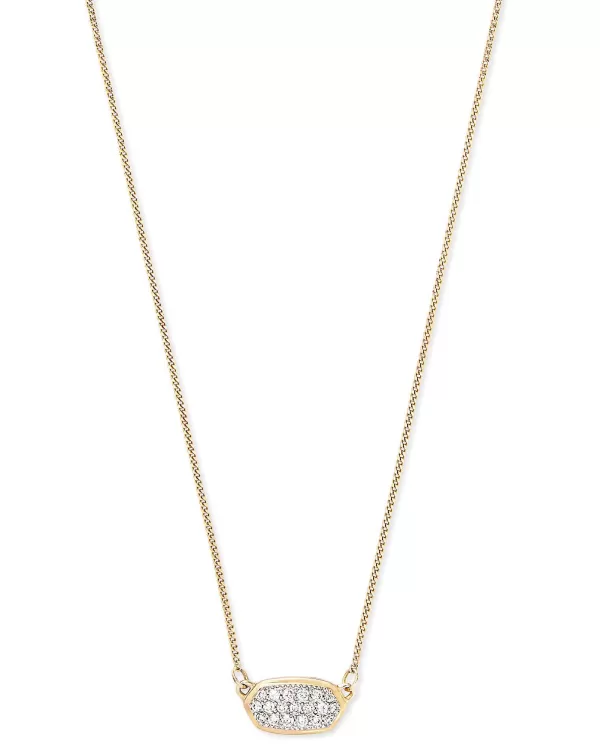 Lisa Pendant Necklace In Pave Diamond And 14K Yellow Gold^Kendra Scott Fashion