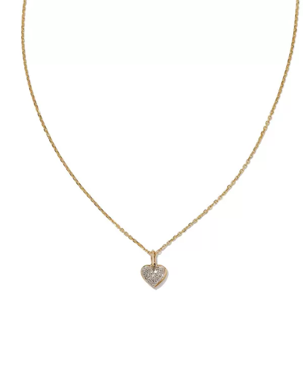 Madeline 14K Yellow Gold Small Pendant Necklace In White Diamond^Kendra Scott Shop
