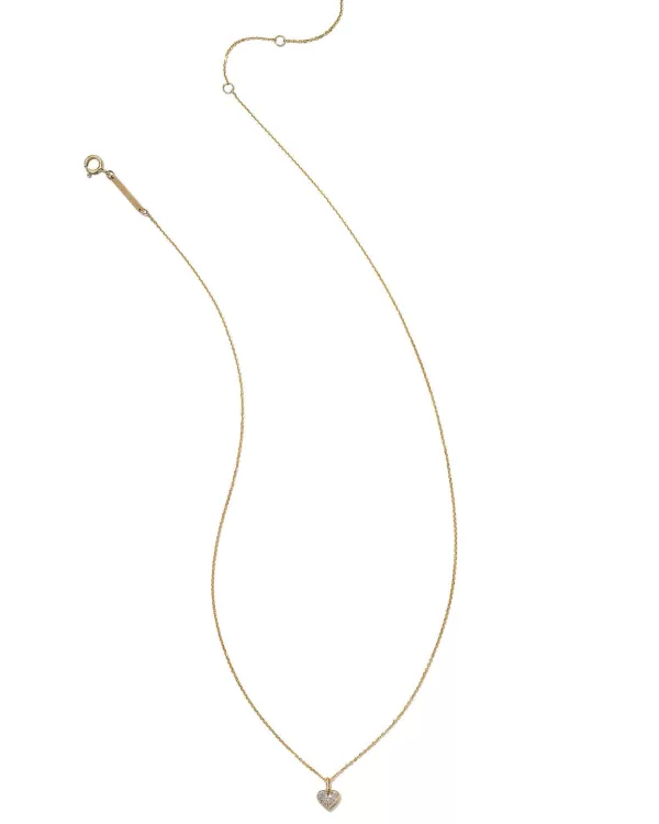 Madeline 14K Yellow Gold Small Pendant Necklace In White Diamond^Kendra Scott Shop