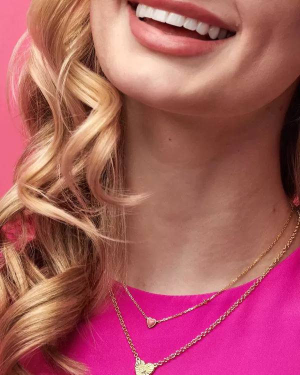 Maia 18K Gold Vermeil Heartburst Pendant Necklace In White Sapphire^Kendra Scott Clearance