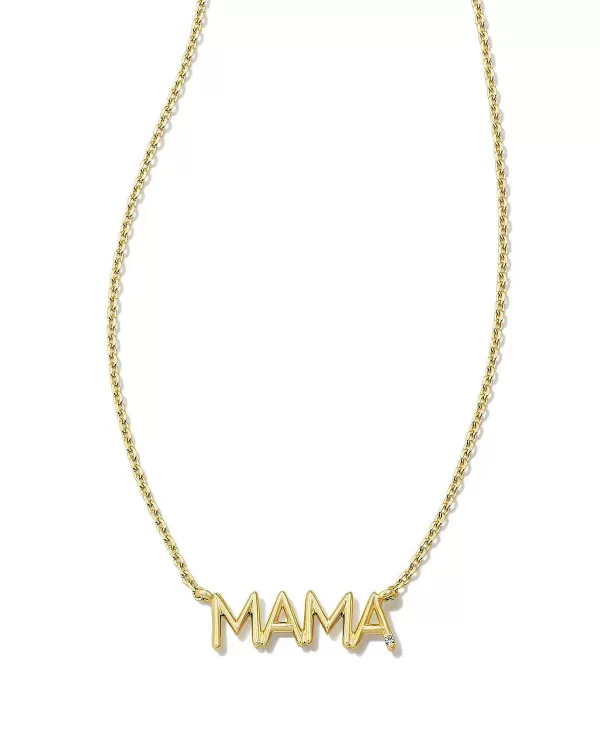 Mama 18K Gold Vermeil Sparkle Pendant Necklace In White Topaz^Kendra Scott Hot