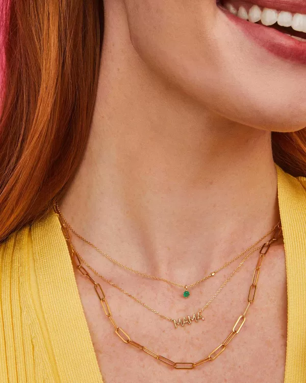 Mama 18K Gold Vermeil Sparkle Pendant Necklace In White Topaz^Kendra Scott Hot