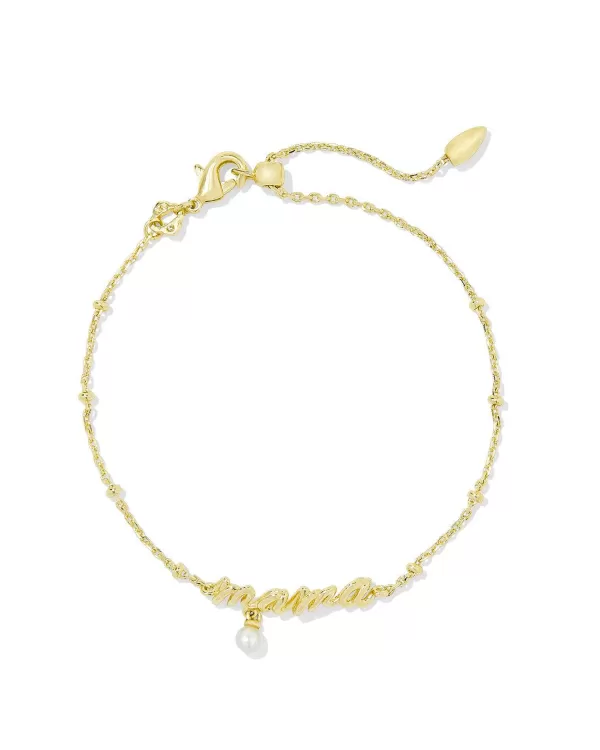 Mama Script Delicate Chain Bracelet In Gold^Kendra Scott Hot