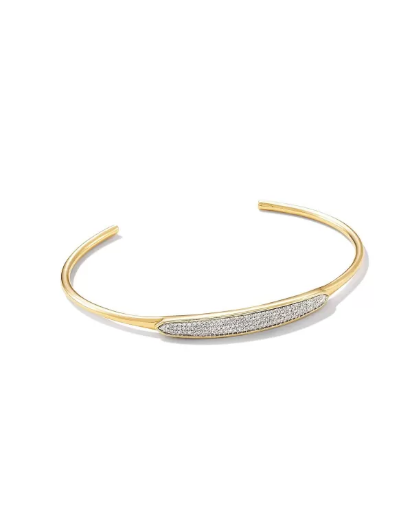 Marisa 14K Yellow Gold Statement Cuff Bracelet In White Diamond^Kendra Scott Sale