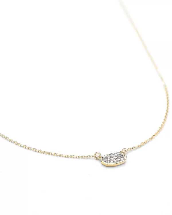 Marisa Pendant Necklace In White Diamond And 14K Yellow Gold^Kendra Scott Clearance