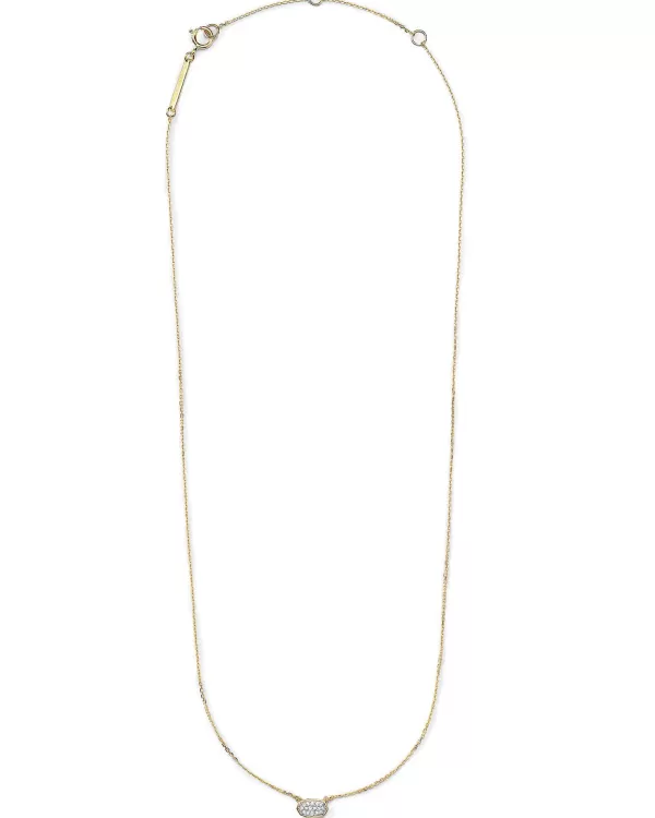 Marisa Pendant Necklace In White Diamond And 14K Yellow Gold^Kendra Scott Clearance