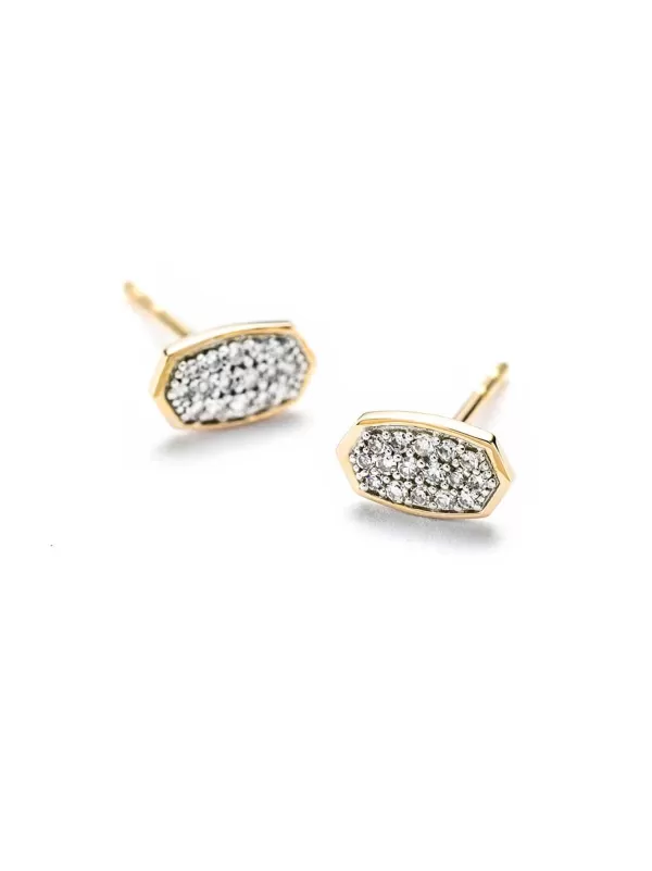 Marisa Stud Earrings In White Diamond And 14K Yellow Gold^Kendra Scott Sale