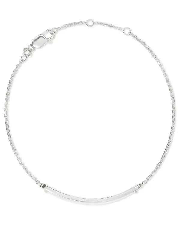 Mattie Bar Delicate Bracelet In Sterling Silver^Kendra Scott New