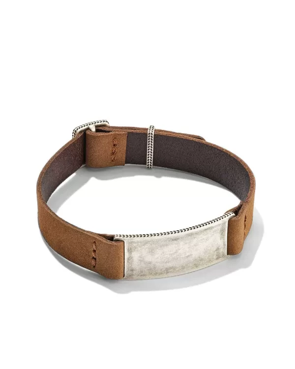 Maverick Oxidized Sterling Silver Leather Bracelet In Brown Leather^Kendra Scott Sale