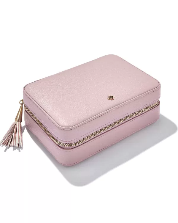 Medium Zip Jewelry Case In Blush Pink^Kendra Scott New