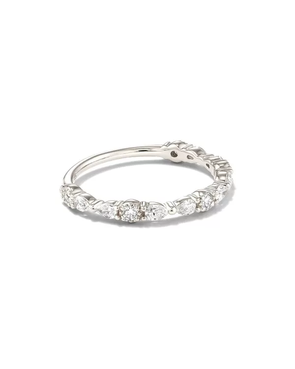 Melanie 14K White Gold Band Ring In White Diamond^Kendra Scott Store
