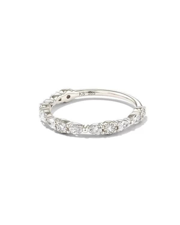 Melanie 14K White Gold Band Ring In White Diamond^Kendra Scott Store