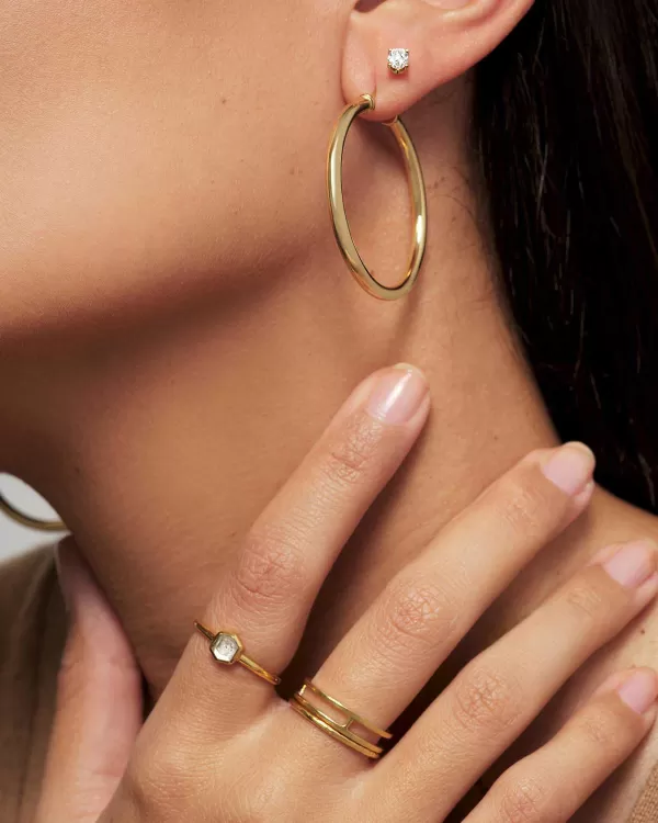 Mini Topaz 18K Gold Vermeil Single Stud Earring In White Topaz^Kendra Scott Hot