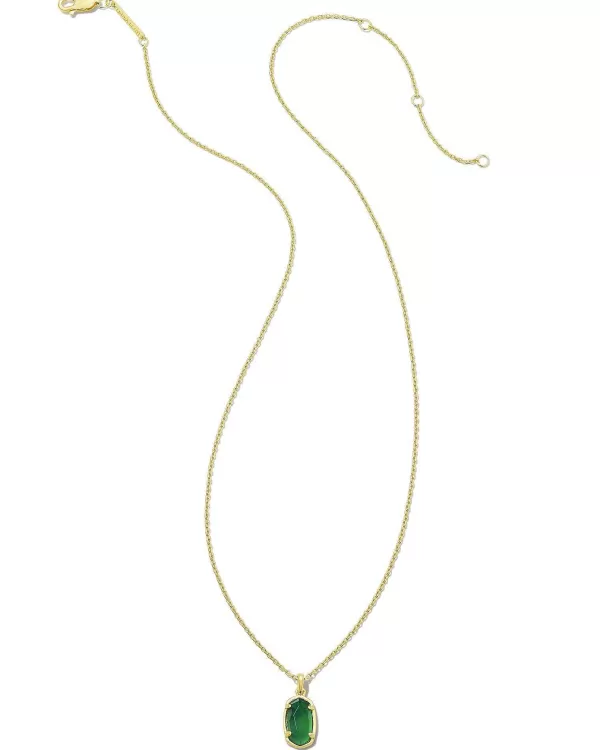 Mommy & Me 18K Gold Vermeil Youth Stone Fern Short Pendant Necklace In Green Onyx^Kendra Scott Store