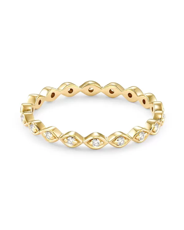 Nicolette 14K Yellow Gold Band Ring In White Diamond^Kendra Scott Cheap