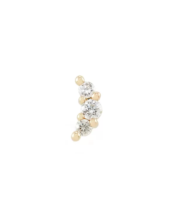 Orion Mini 14K Yellow Gold Single Stud Earring In White Diamond^Kendra Scott Cheap