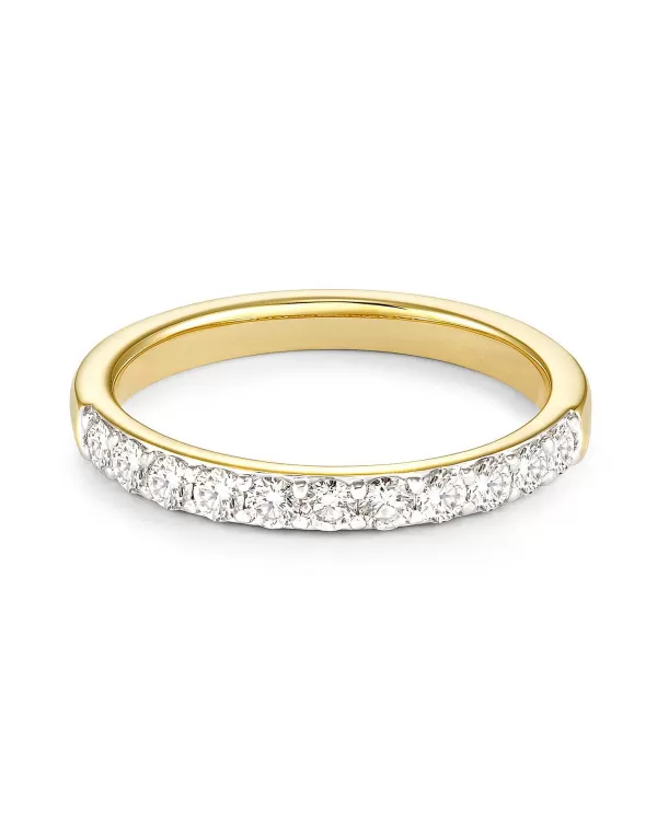 Raleigh 14K Yellow Gold Band Ring In White Diamond^Kendra Scott Fashion