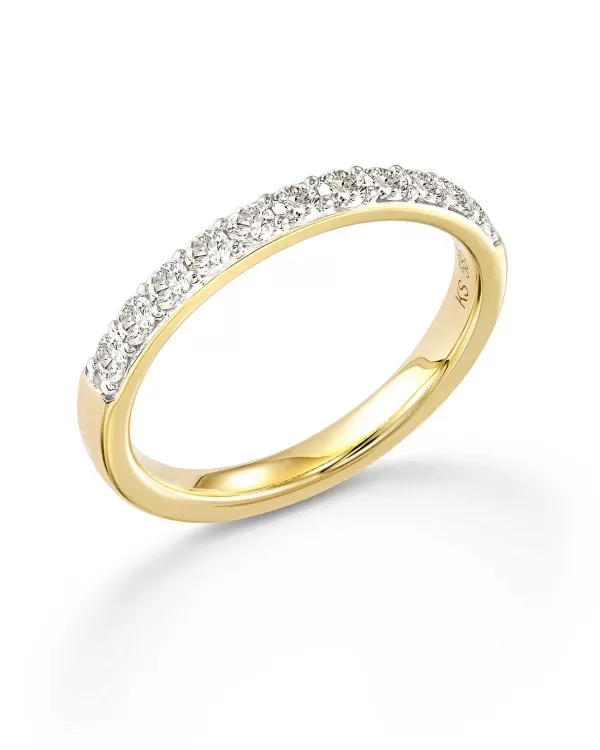 Raleigh 14K Yellow Gold Band Ring In White Diamond^Kendra Scott Fashion