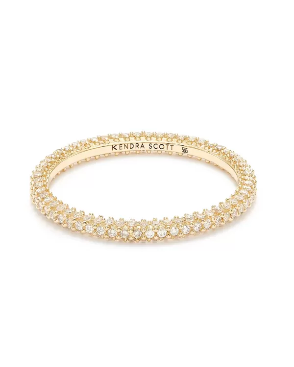 Remi 14K Yellow Gold Band Ring In White Diamonds^Kendra Scott Clearance