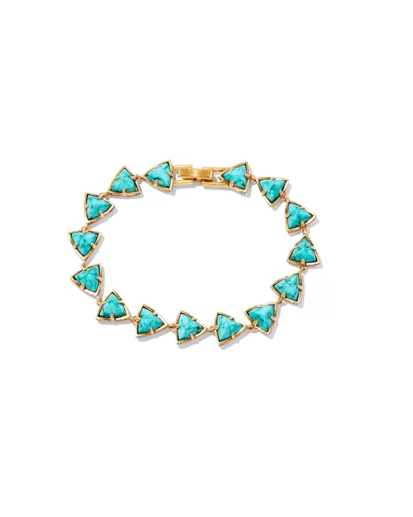 Robby Vintage Gold Link And Chain Bracelet In Variegated Turquoise Magnesite^Kendra Scott Online