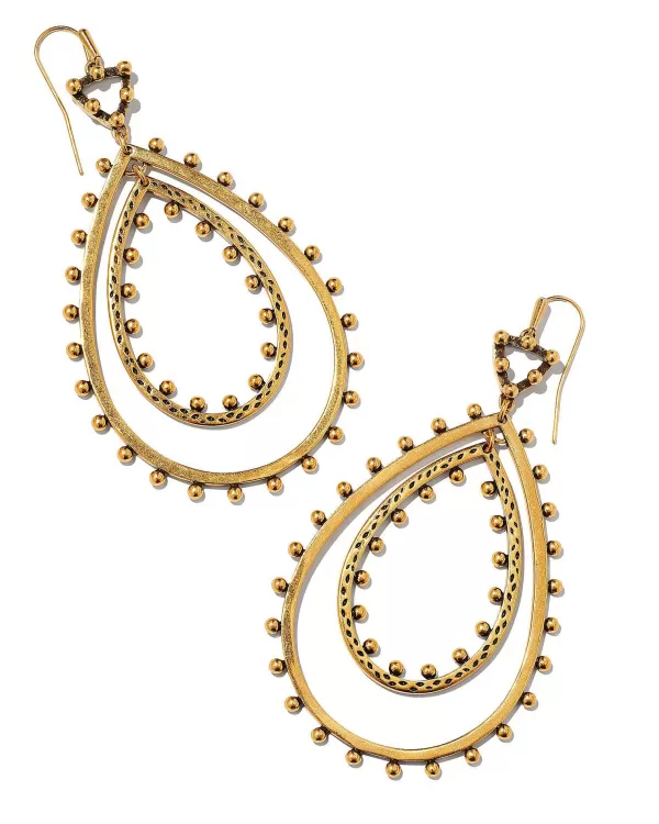 Rumer Open Frame Earrings In Vintage Gold^Kendra Scott Store