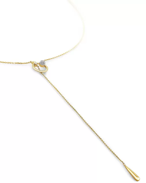 Tegan 14K Yellow Gold Y Necklace In White Diamond^Kendra Scott Sale