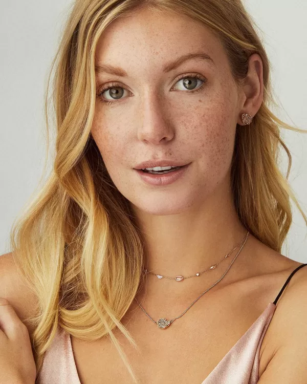 Tessa Silver Stud Earrings In Platinum Drusy^Kendra Scott Shop