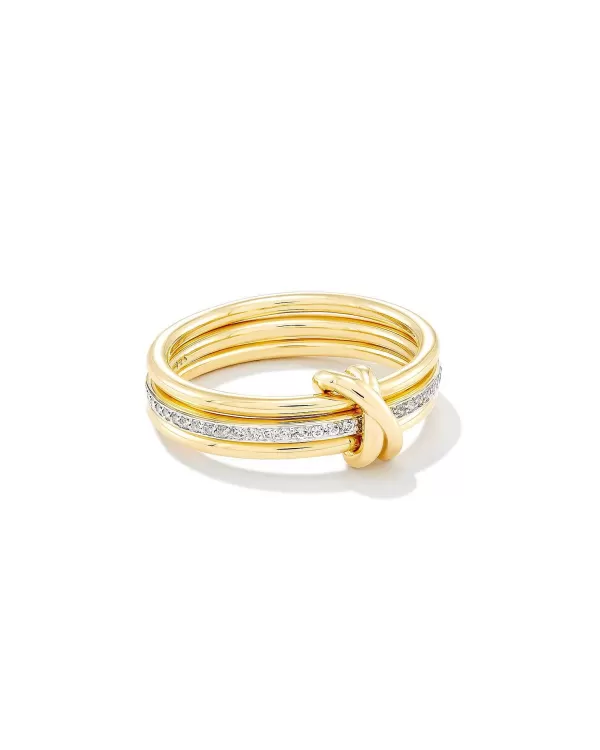 Tia 18K Gold Vermeil Band Ring In White Sapphire^Kendra Scott Clearance
