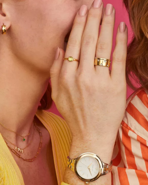 Tinsley 18K Gold Vermeil Band Ring In White Topaz^Kendra Scott Best