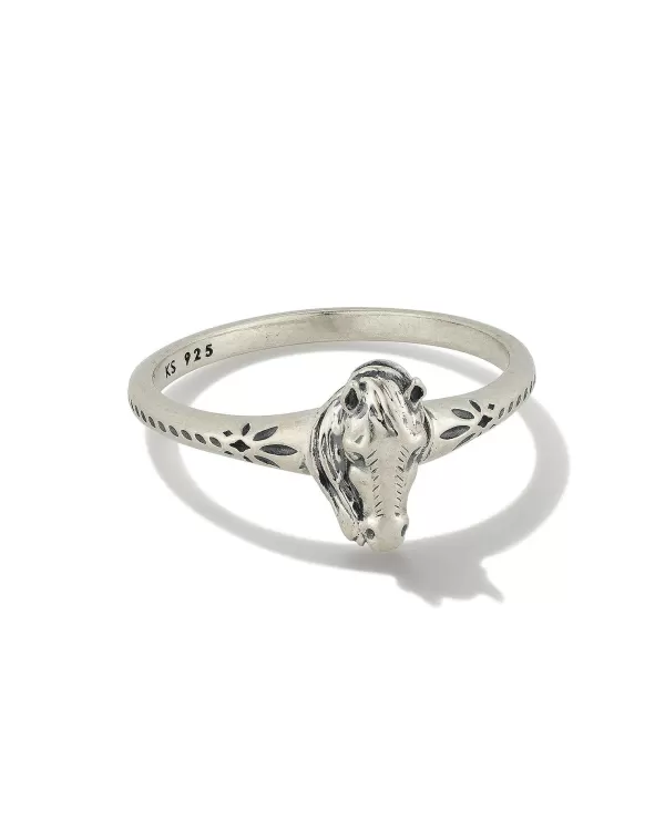 Tiny Beau Band Ring In Oxidized Sterling Silver^Kendra Scott Hot