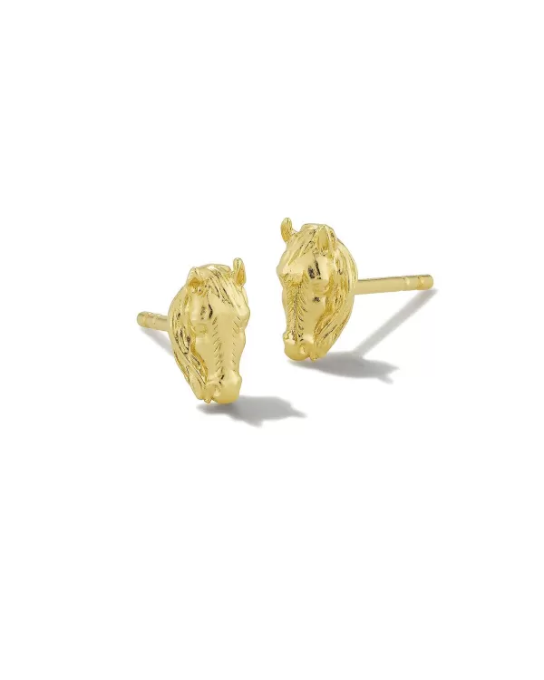 Tiny Beau Stud Earrings In 18K Yellow Gold Vermeil^Kendra Scott Cheap
