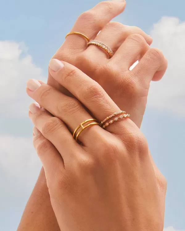 Tyler 14K Yellow Gold Band Ring In White Diamond^Kendra Scott Best
