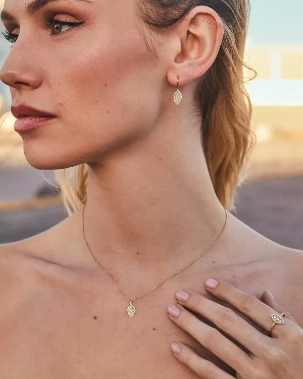 Vivianne 14K Yellow Gold Drop Earrings In White Diamond^Kendra Scott Outlet