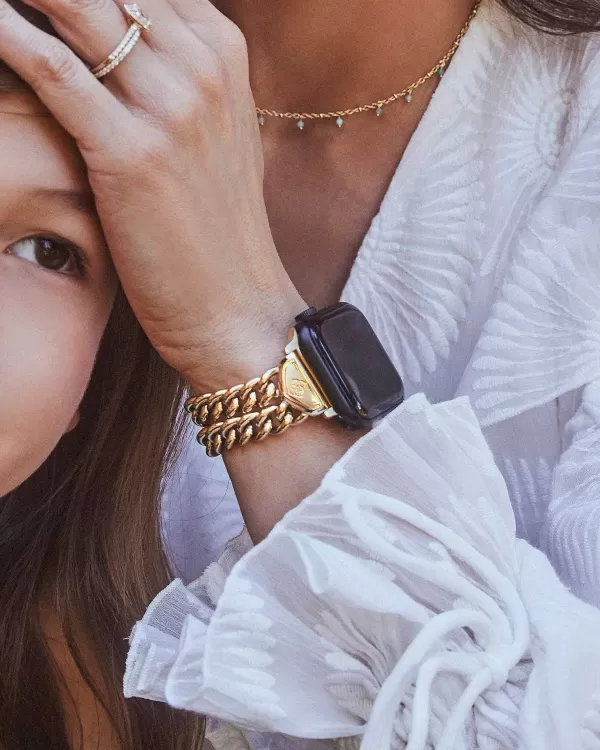 Whitley Double Chain Watch Band In Gold Tone Stainless Steel^Kendra Scott Outlet