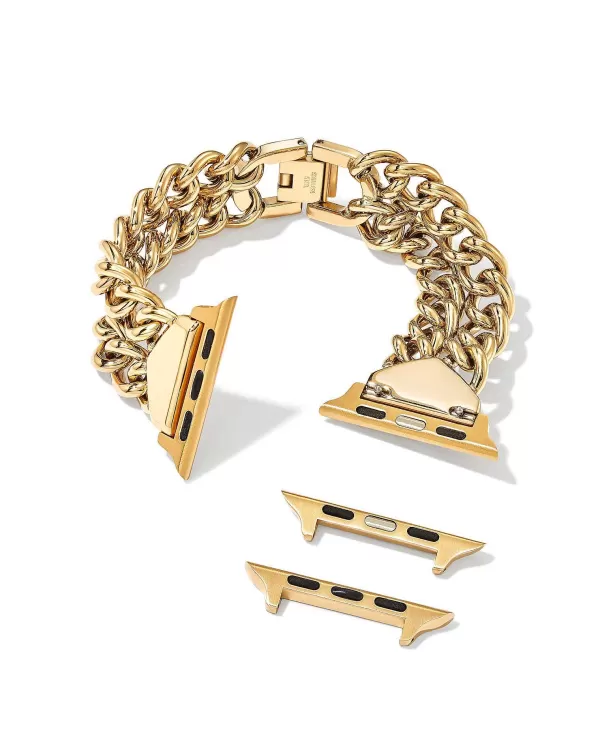 Whitley Double Chain Watch Band In Gold Tone Stainless Steel^Kendra Scott Outlet