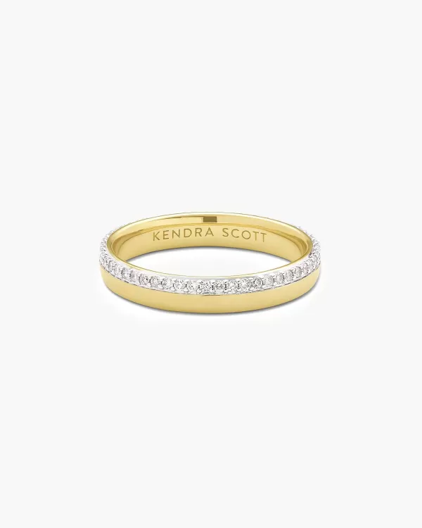 Whitney 14K Yellow Gold Band Ring In White Diamond^Kendra Scott Best
